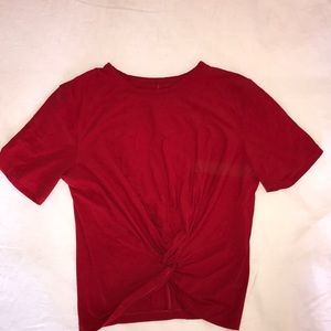 Lululemon Crescent Tee in Dark Red